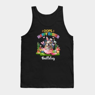 Bunny Bulldog Oops Happy Easter Eggs 2024, Easter Dog Tank Top